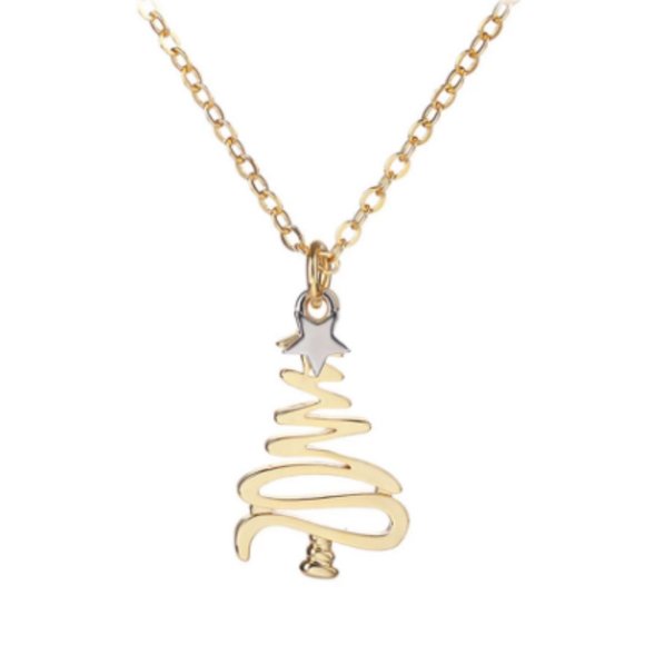 🍏50% OFF/3+...Christmas Tree Pendant Necklace (Gold) - Picture 4 of 7